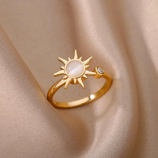 Vintage ring roterende sol