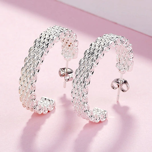 925 Sterling Sølv Charms Stud Øredobber for Kvinner